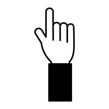 Hand pointing on white background 스톡 일러스트