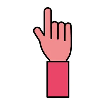 Hand pointing on white background イラスト素材