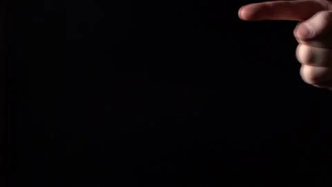 The hand points with the index finger. Stock Footage 156935927