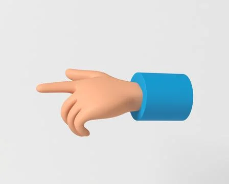 The hand points to the left. Stock Illustration
