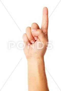 Hand poiting symbol isolated on white background Stock Photos