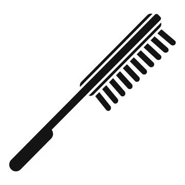 Hand pool brush icon simple . Cleaning pump Stock Illustration