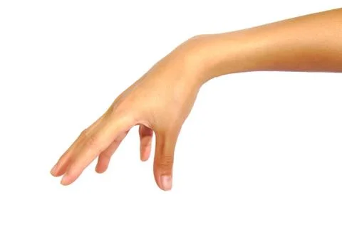 Hand pose like picking something isolated on white background Stock Photos