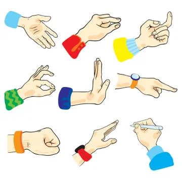 Hand poses イラスト素材