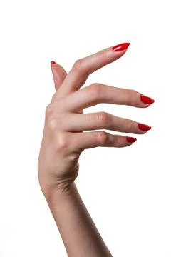 Hand Posing on white Background Stock Photos