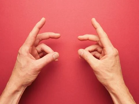 Hand position for mudra no. 6 in Jin Shin Jyutsu, alternative healing method  Stock Photos