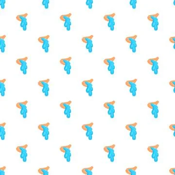 Hand pouring blue liquid pattern on white background イラスト素材