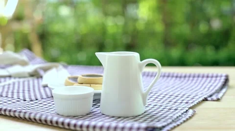 Hand Pouring Hot Tea for Tea Break Stock Footage 51733977