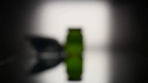 Hand pours the pills on the table in slow motion Stock Footage 125490937