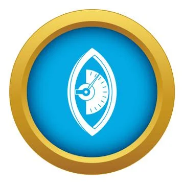 Hand power meter icon blue isolated Illustration