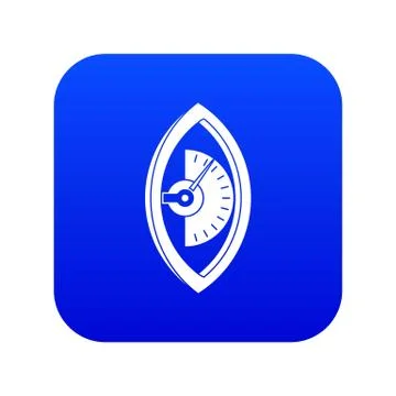 Hand power meter icon digital blue Illustration