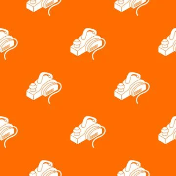Hand power tool pattern vector orange Stock Illustration
