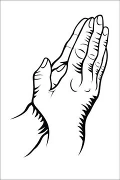 Hand praying Ilustração Stock