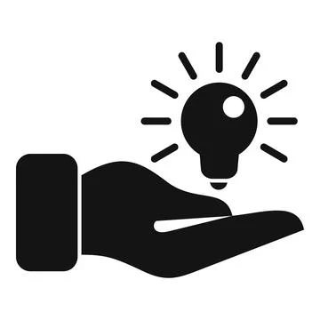 Hand presenting lightbulb icon concept Stock Illustration