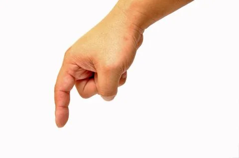 Hand press button Stock Photos