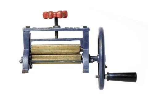 Hand press machine Stock Photos