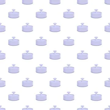 Hand press office rubber stamp seamless pattern Stock Illustration