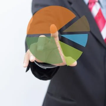 The hand presses the button Stock Photos