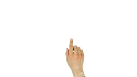 The hand presses the button on the touch screen, scroll and turn the pages Stock Footage 61904787