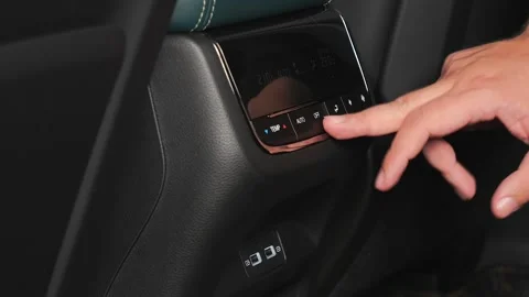  A hand presses the rear climate control buttons Stock Footage 278861438