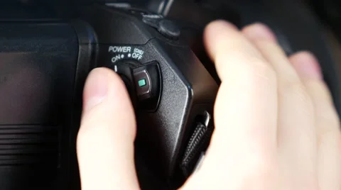 Hand presses record button Video stock 59848999