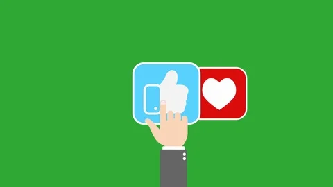 Hand presses thumb up and thumb down icons motion 4k video footage Stock Footage 124489262