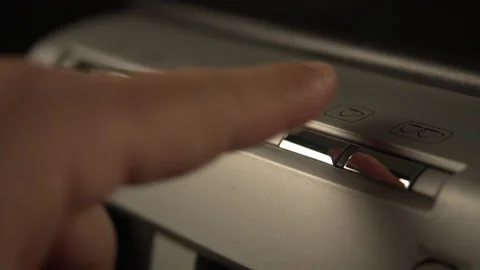 Hand pressing the button of the coffee machine Stock Footage 171639974