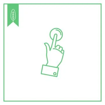 Hand pressing button Stock-Illustration