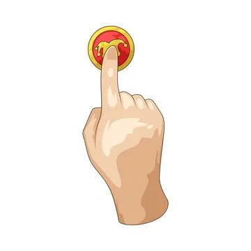 Hand Pressing Button illustration Stock Illustration