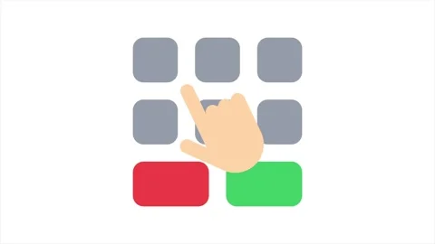 Hand pressing the buttons, animation motion graphics Stock Footage 328506741