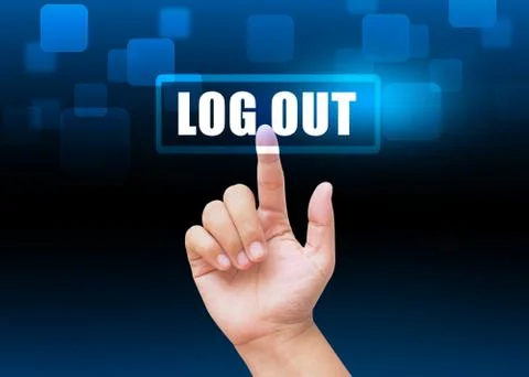 Hand pressing buttons with technology background  Stock Photos