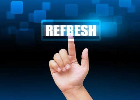 Hand pressing buttons with technology background  Stock Photos