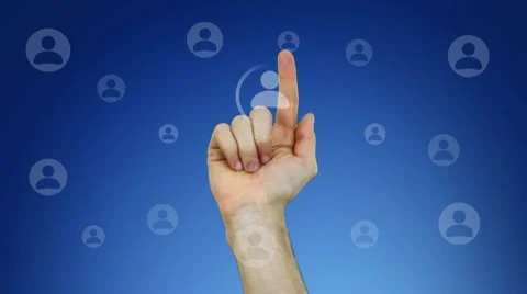 Hand pressing digital button Stock Footage 10636517
