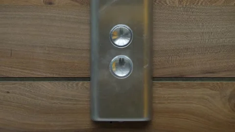 Hand pressing the elevator button Stock Footage 169074170
