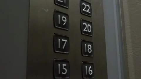 Hand Pressing Lift Button Stock Video Footage | Royalty Free Hand