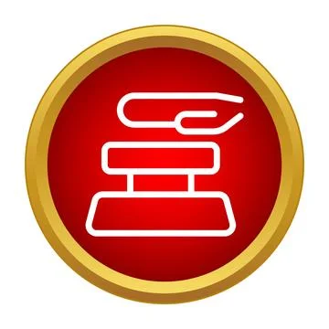 Hand pressing red emergency warning alarm button Stock Illustration