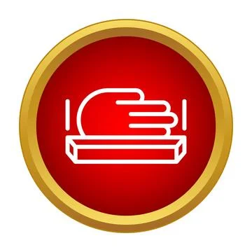 Hand pressing scanner recognizing biometric data for security 스톡 일러스트