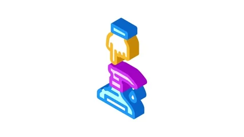 Hand pressing soap pump isometric icon animation Stock Footage 327275232