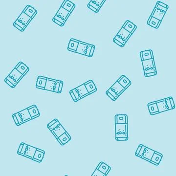 Hand pressing soap pump line seamless pattern Ilustración de archivo