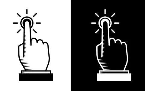 Hand Pressing Vector Icon Stockillustratie