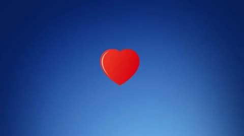 Hand pressing virtual red-heart Stock Footage 10636727