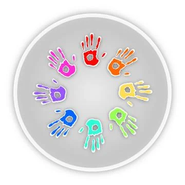 Hand Print Design Stock Illustration