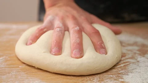 Hand Print On Dough Stock Footage 273500522