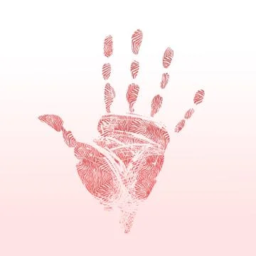 Hand print Illustrazione stock
