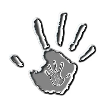 Hand print: metaphor of maternity Illustrazione stock