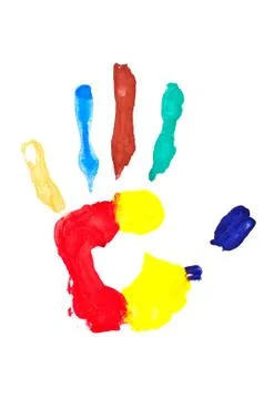 Hand print Stock Photos