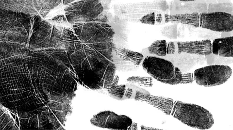 Hand print in the screen, seamless loop, HD Stock-Footage 48914169