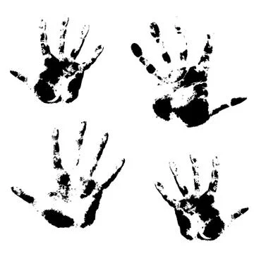 Hand print, skin texture pattern, vector illustration. Stock Illustration