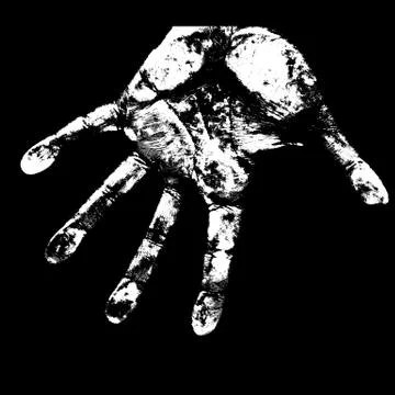 Hand print, skin texture pattern, vector illustration. Stock Illustration