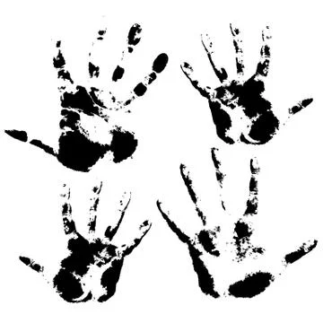 Hand print, skin texture pattern, vector illustration. Stock Illustration